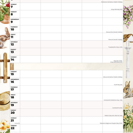 Red Robin Garden Days Family Organiser 2027