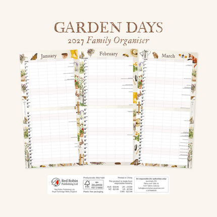 Red Robin Garden Days Family Organiser 2027