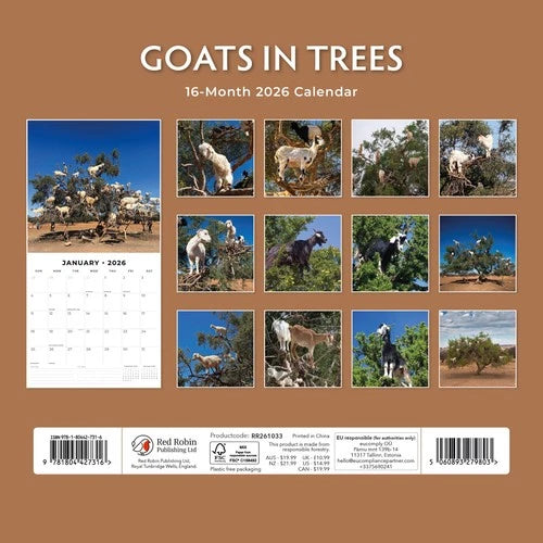 Red Robin Goats in Trees Kalender 2026