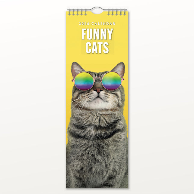 Red Robin Grappige Katten Slimline Kalender 2026