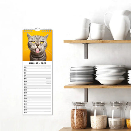 Red Robin Grappige Katten Slimline Kalender 2027