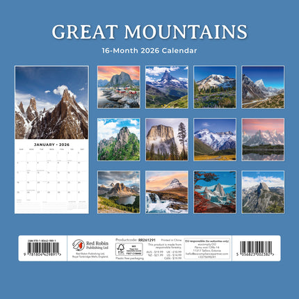 Red Robin Great Mountains Kalender 2026