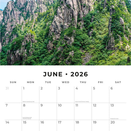 Red Robin Great Mountains Kalender 2026
