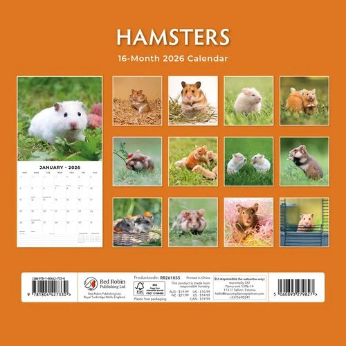 Red Robin Hamster Kalender 2026