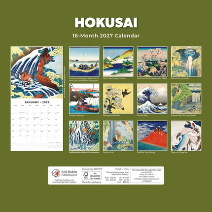 Red Robin Hokusai Kalender 2027