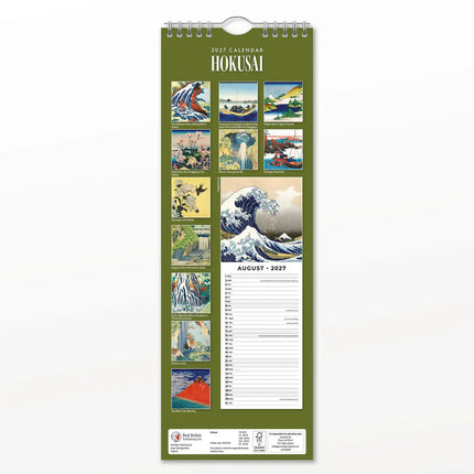 Red Robin Hokusai Slimline Kalender 2027