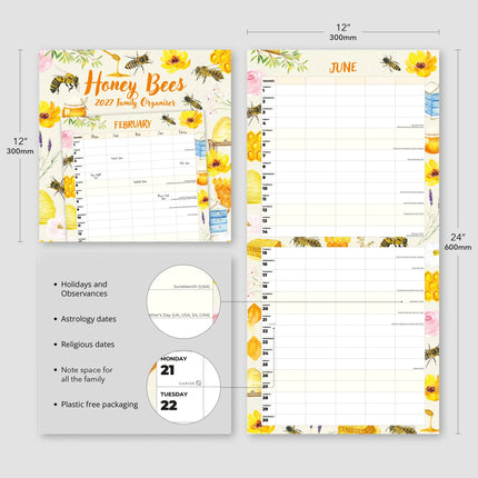Red Robin Honey Bees Family Organiser 2027