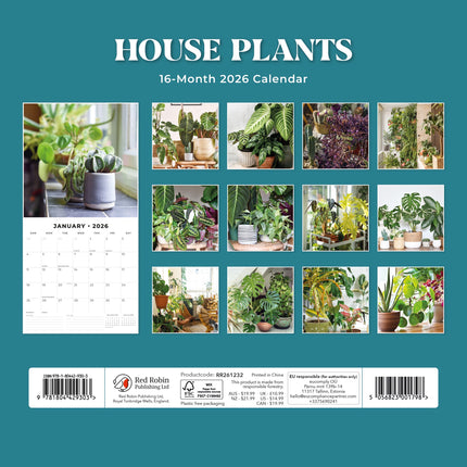 Red Robin House Plants Kalender 2026