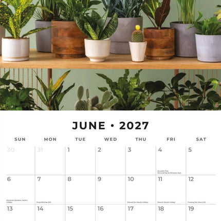Red Robin House Plants Kalender 2027