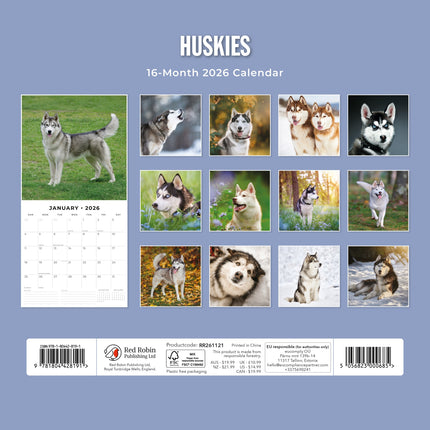 Red Robin Husky Kalender 2026