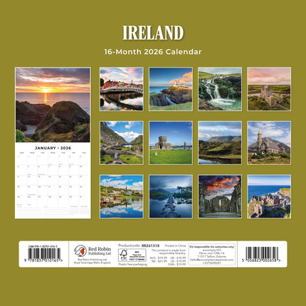 Red Robin Ierland Kalender 2026