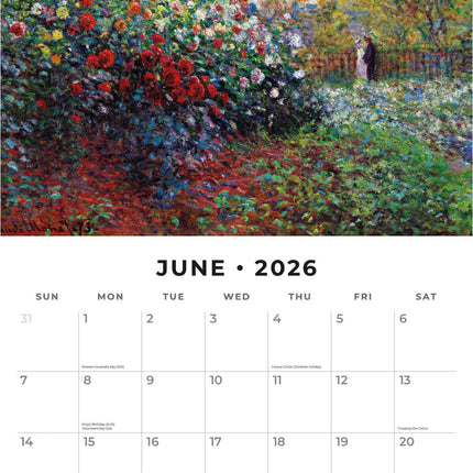 Red Robin Impressionists Kalender 2027