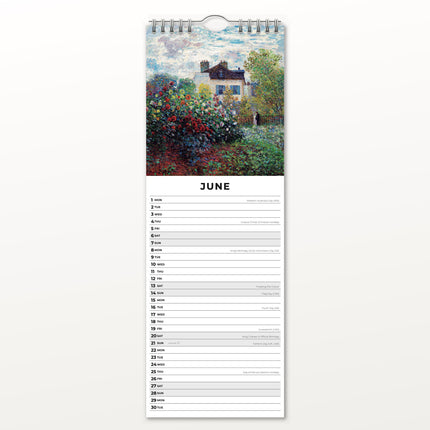 Red Robin Impressionists Slimline Kalender 2026
