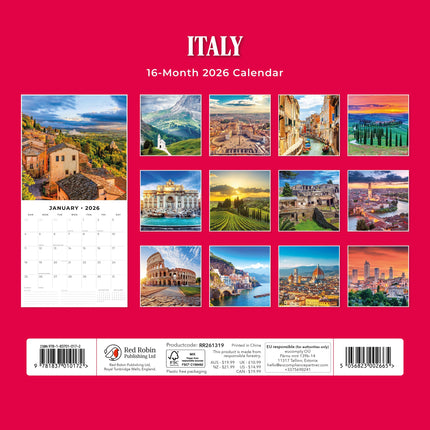 Red Robin Italië Kalender 2026