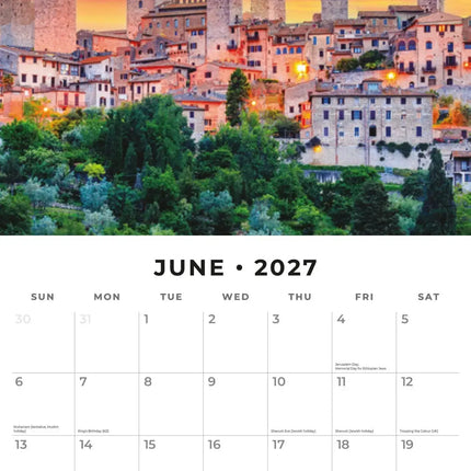 Red Robin Italië Kalender 2027
