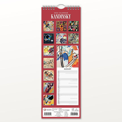 Red Robin Kandinsky Slimline Kalender 2026