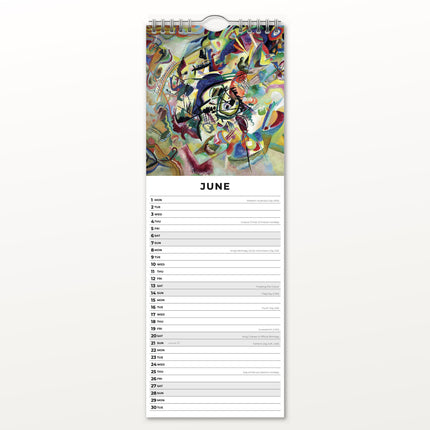 Red Robin Kandinsky Slimline Kalender 2026