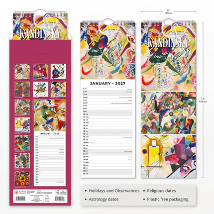 Red Robin Kandinsky Slimline Kalender 2027