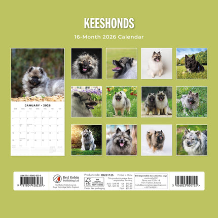 Red Robin Keeshond Kalender 2026
