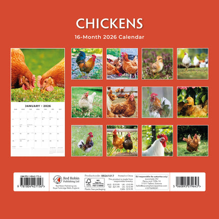 Red Robin Kippen Kalender 2026
