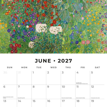 Red Robin Klimt Kalender 2027