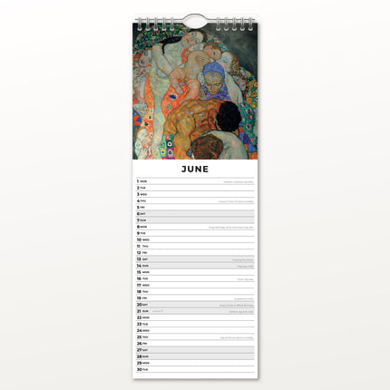 Red Robin Klimt Slimline Kalender 2026