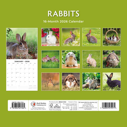 Red Robin Konijnen Kalender 2026