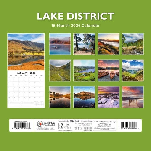 Red Robin Lake District Kalender 2026
