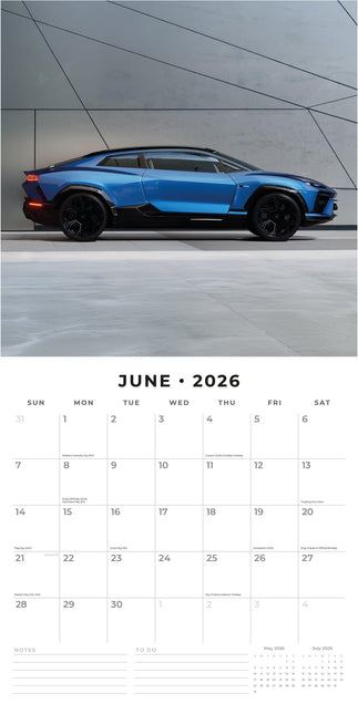 Red Robin Lamborghini Kalender 2026