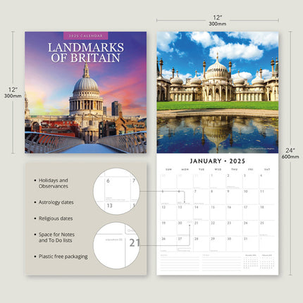 Red Robin Landmarks of Britain Kalender 2025