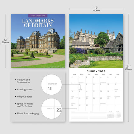 Red Robin Landmarks of Britain Kalender 2026