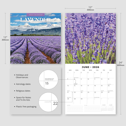 Red Robin Lavendel Kalender 2026