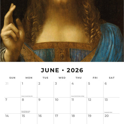 Red Robin Leonardo Da Vinci Kalender 2026