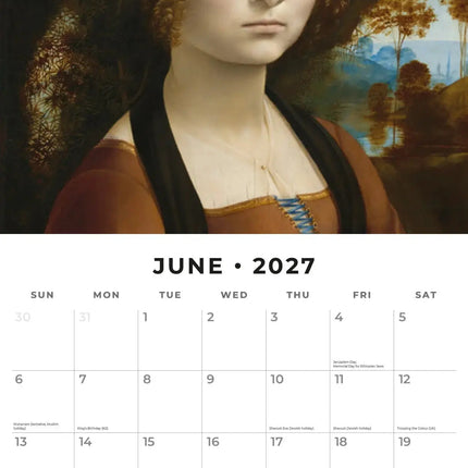 Red Robin Leonardo Da Vinci Kalender 2027