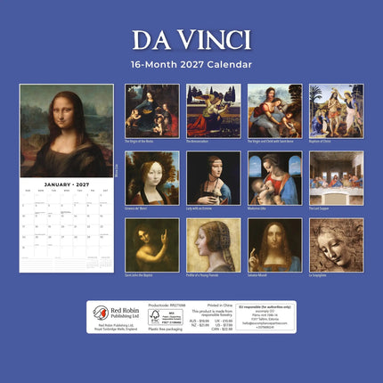 Red Robin Leonardo Da Vinci Kalender 2027