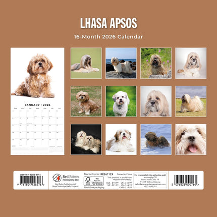 Red Robin Lhasa Apso Kalender 2026