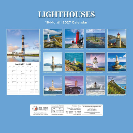 Red Robin Lighthouses Kalender 2027