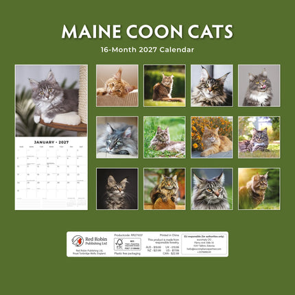 Red Robin Maine Coon Kalender 2027