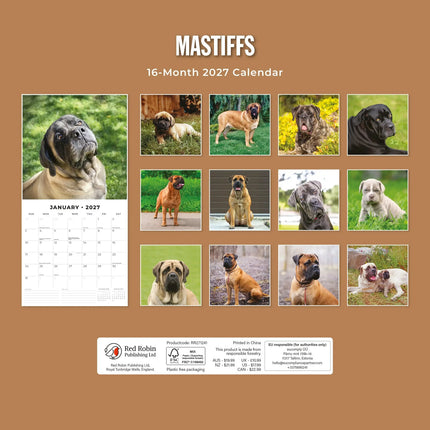 Red Robin Mastiff Kalender 2027