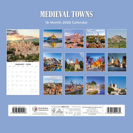 Red Robin Medieval Towns Kalender 2026