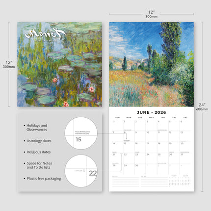 Red Robin Monet Kalender 2026