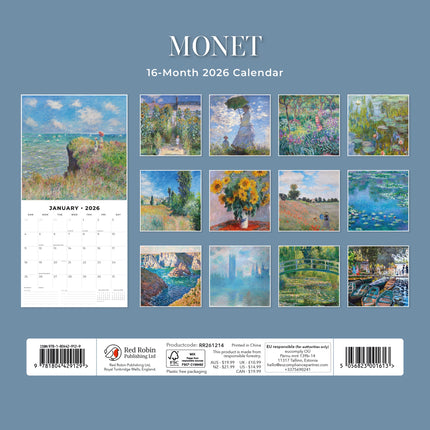 Red Robin Monet Kalender 2026