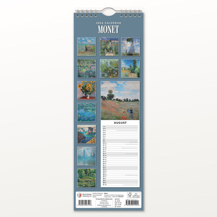 Red Robin Monet Slimline Kalender 2026