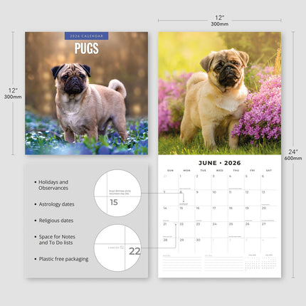 Red Robin Mopshond Kalender 2026