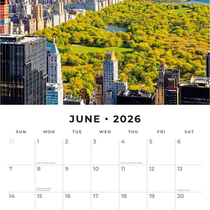 Red Robin New York Kalender 2026