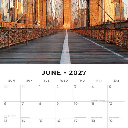 Red Robin New York Kalender 2027