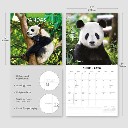 Red Robin Panda Kalender 2026