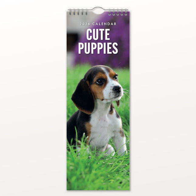 Red Robin Puppies Slimline Kalender 2026