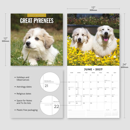 Red Robin Pyreneese Berghond Kalender 2027