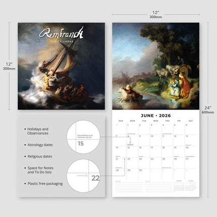 Red Robin Rembrandt Kalender 2026